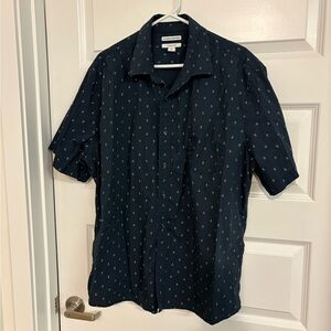 Amazon Dark Blue Anchor Print Shirt